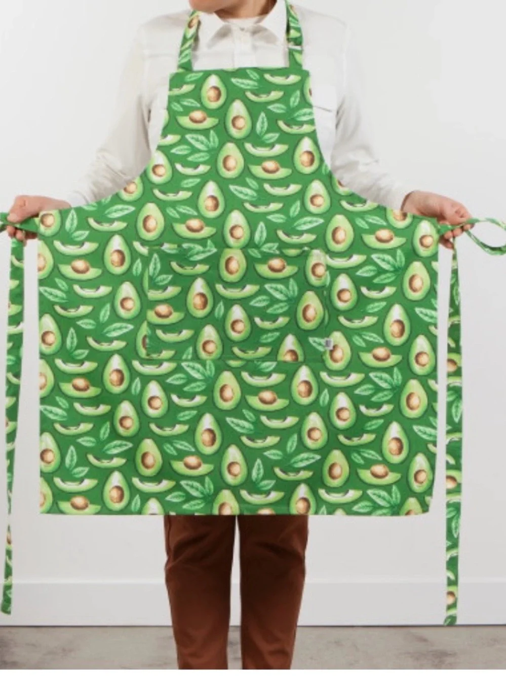 Avocado Print Kitchen Apron - Green